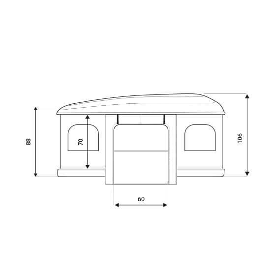 Airtop 360 Measures Details - Autohome Roof Top Tents