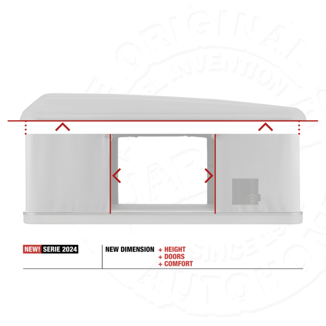 Tente de toit Carbon Fiber - Gamme Maggiolina - Autohome original